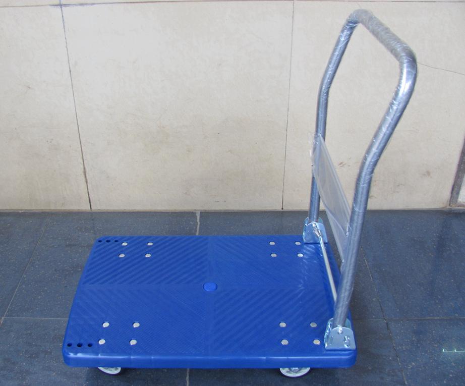 72*48cm  承重150kg 优质蓝色塑料平板手推车