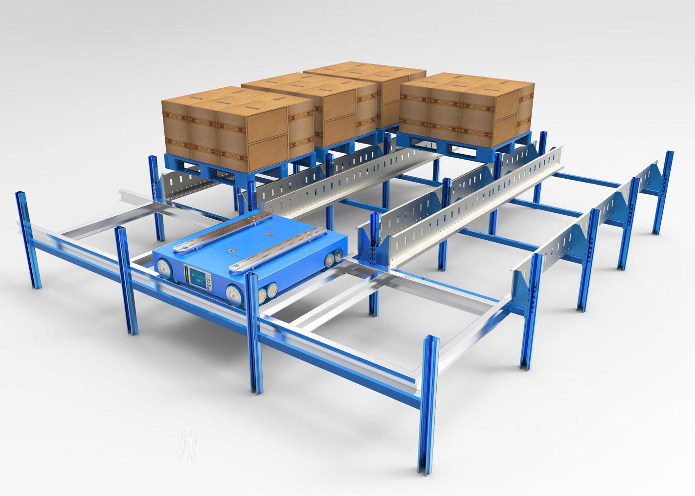 自动化密集型四向穿梭车高架立体仓库